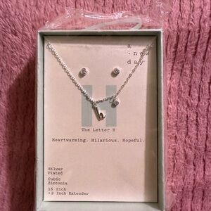 A New Day Silver Necklace with Cubic Zirconia